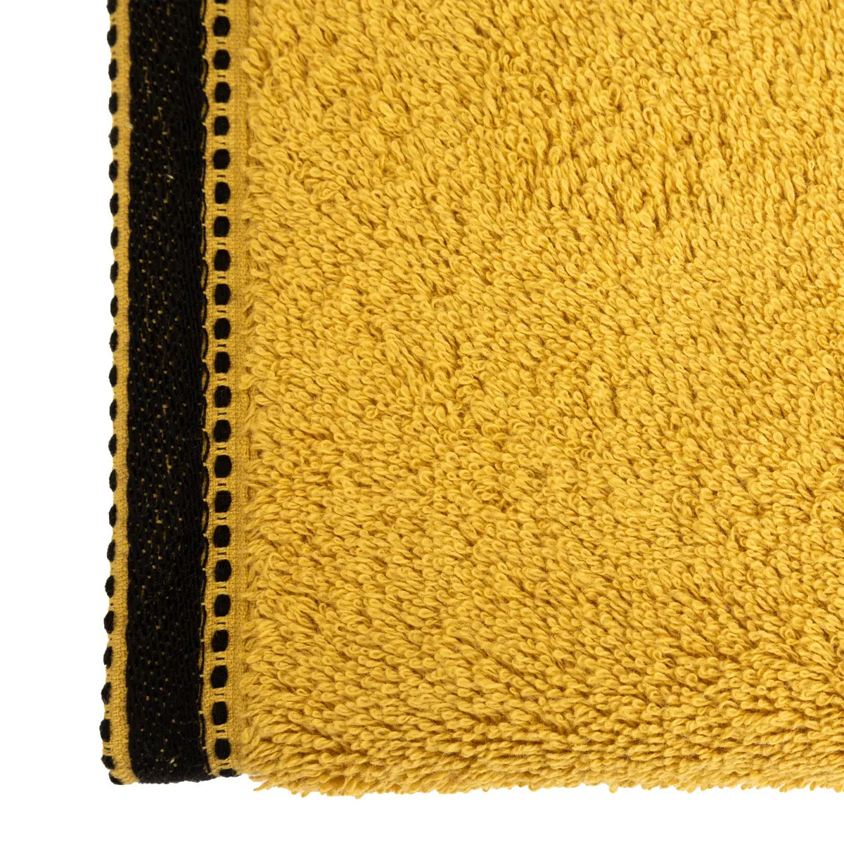 Serviette de toilette "Joia" coton jaune moutarde 50x90cm