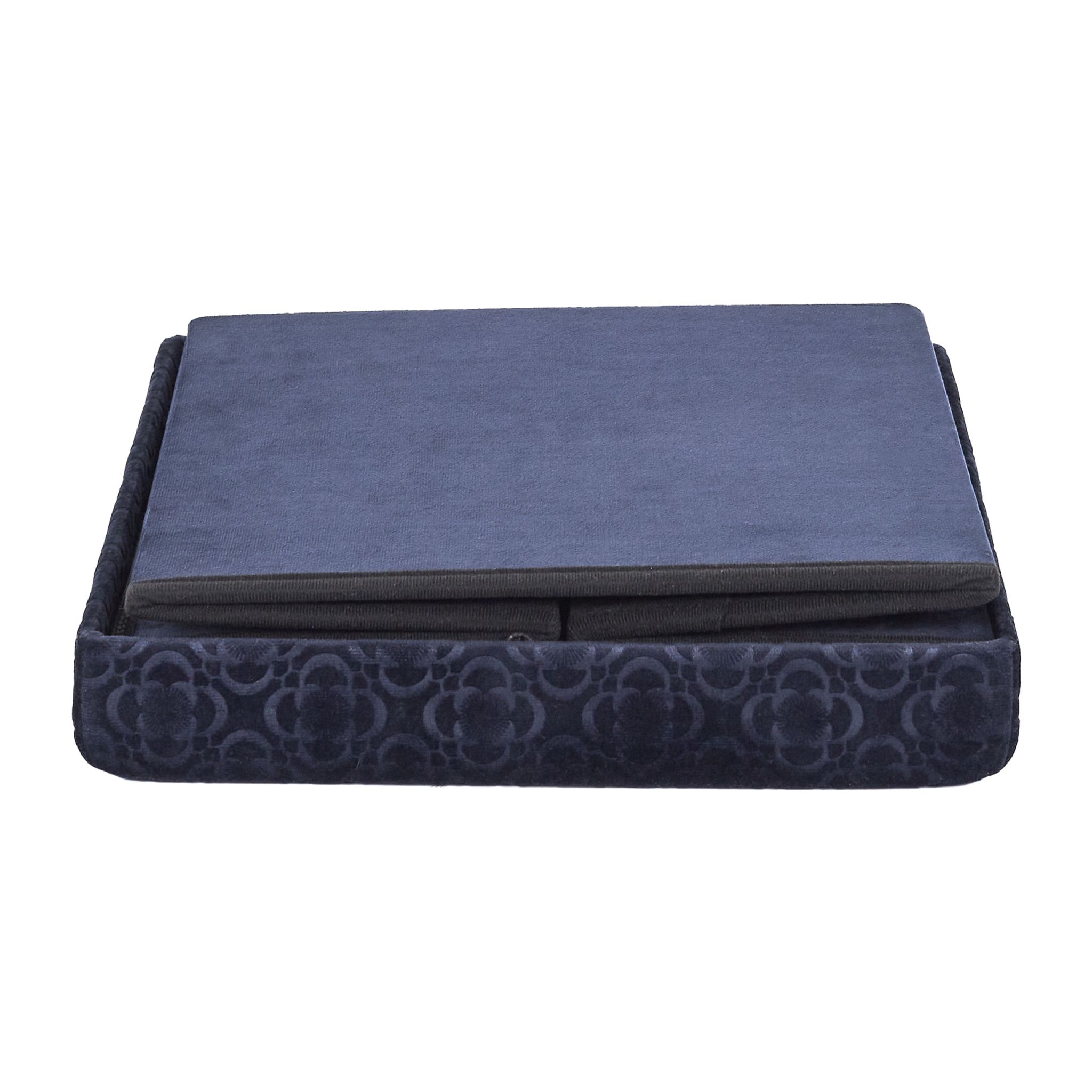 Coffre Pouf Pliable Retro Bleu Nuit