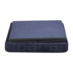 Coffre Pouf Pliable Retro Bleu Nuit