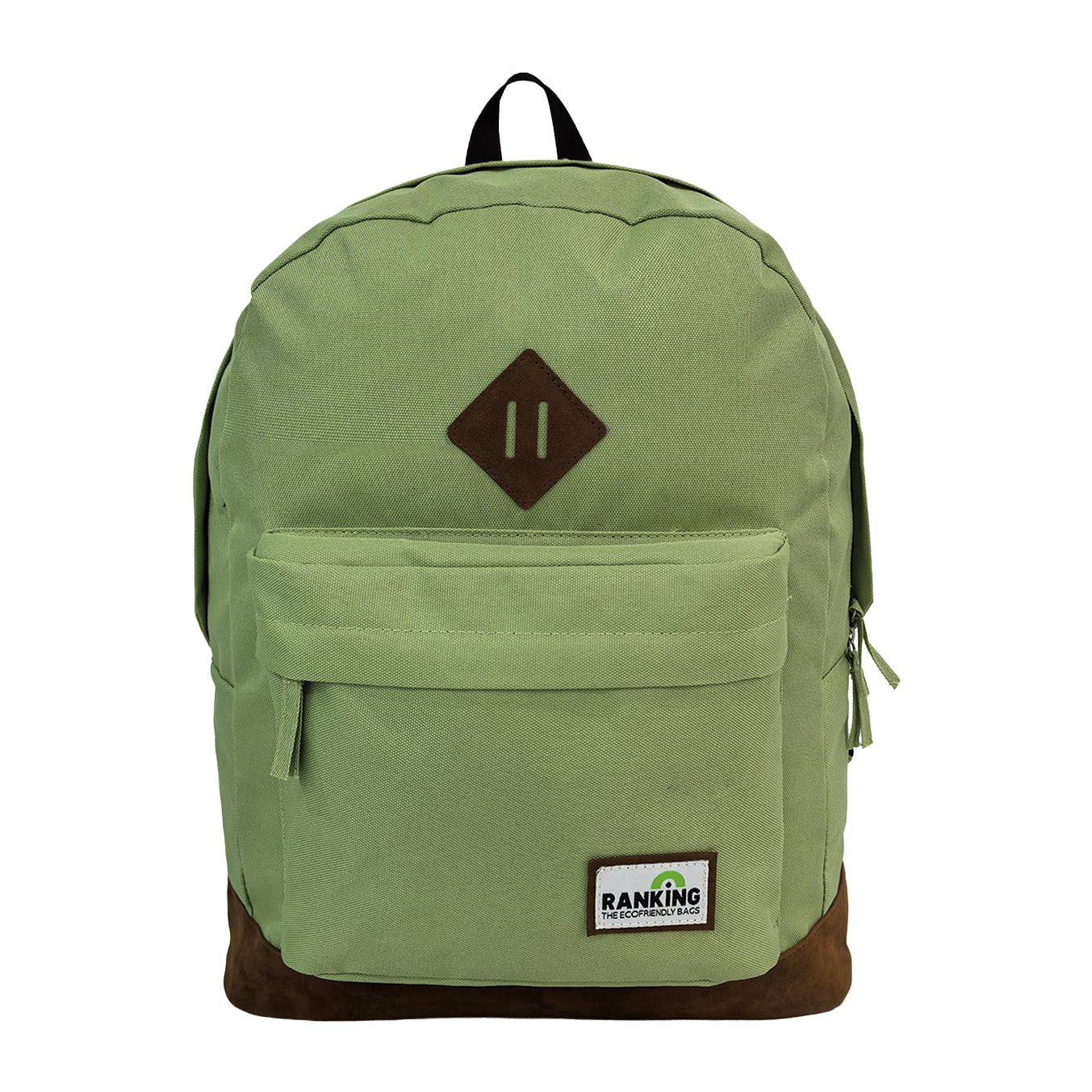 Zaino Americano Ranking Verde. Compartimento per laptop. Schienale imbottito.