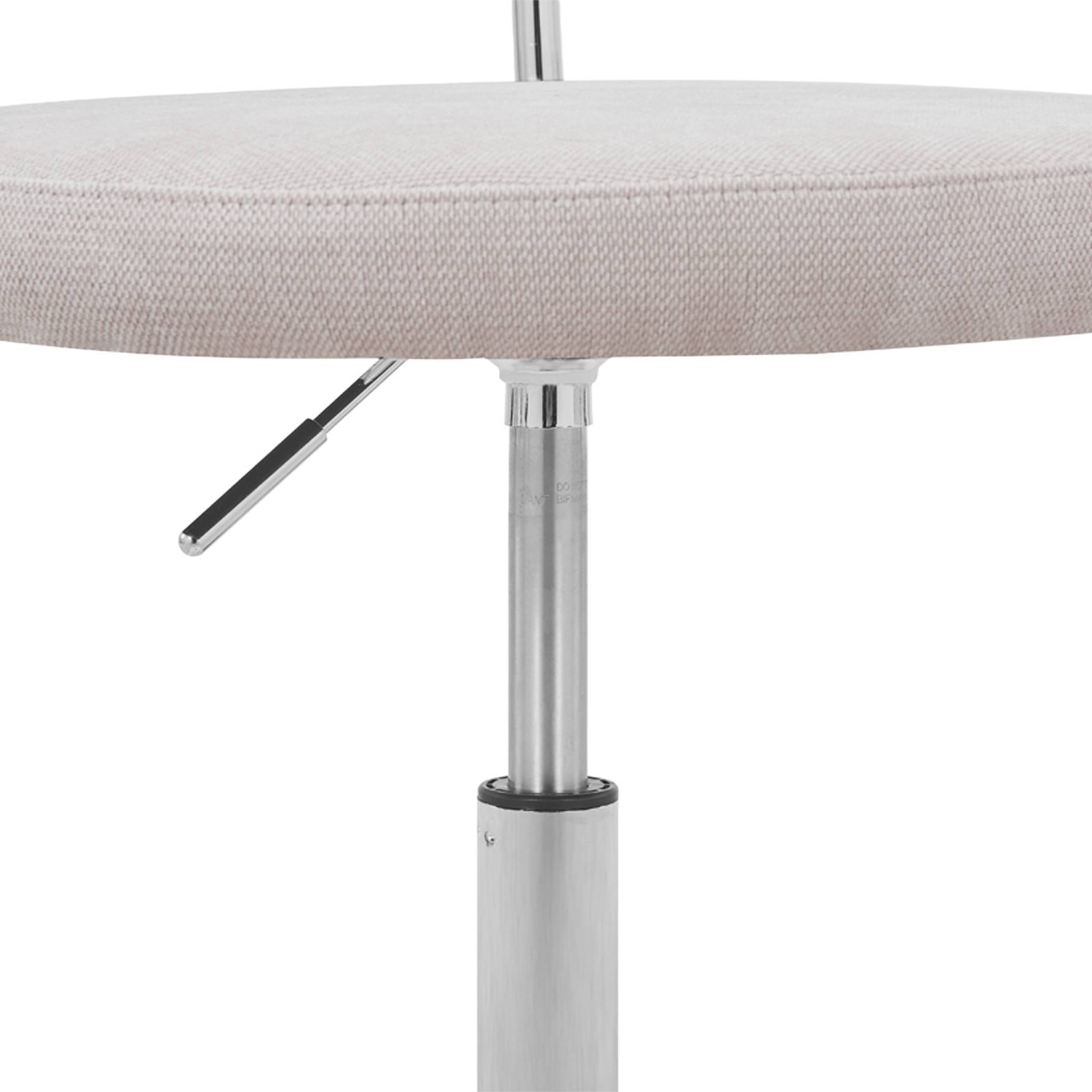 Chaise de bureau vintage à roulettes tissu ANGELA