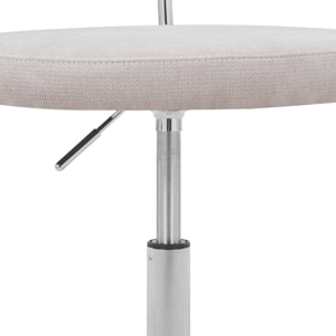 Chaise de bureau vintage à roulettes tissu ANGELA