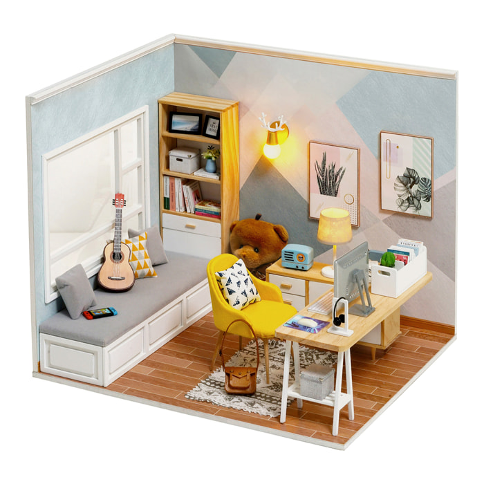 Studio soleggiato. Modello 3D realistico con grande dettaglio e luci led.