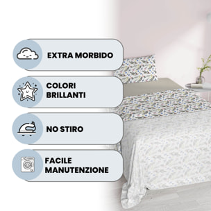 COMPLETO LETTO FANTASY, 100% Microfibra - PROVENZA