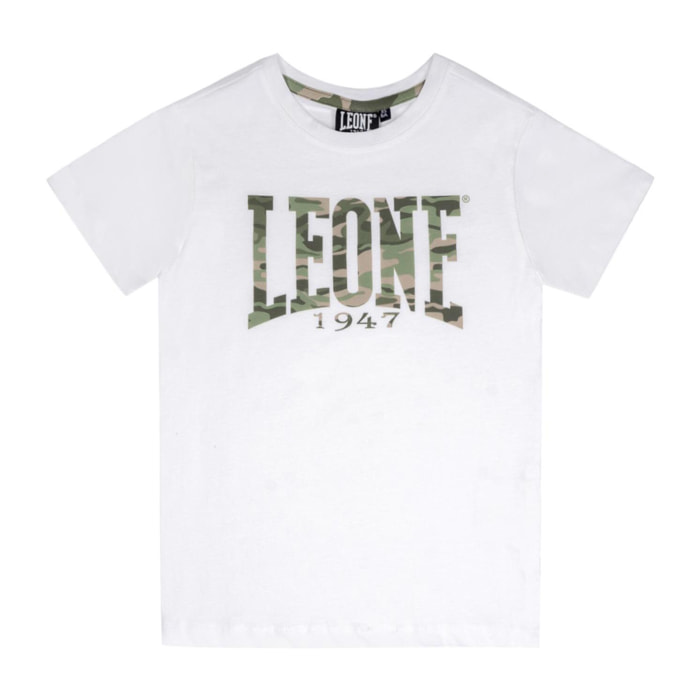 T-shirt da bambino in cotone Leone Camouflage