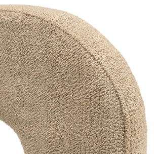 AGATHE - Fauteuil design en tissu beige