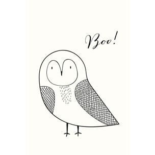 Tableau dessin hibou boo Tableau alu Dibond