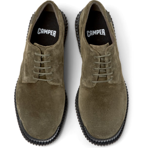 Scarpe stringate - CAMPER Pix - Verde - Pelle scamosciata