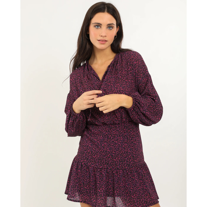 Vestido corto con volantes