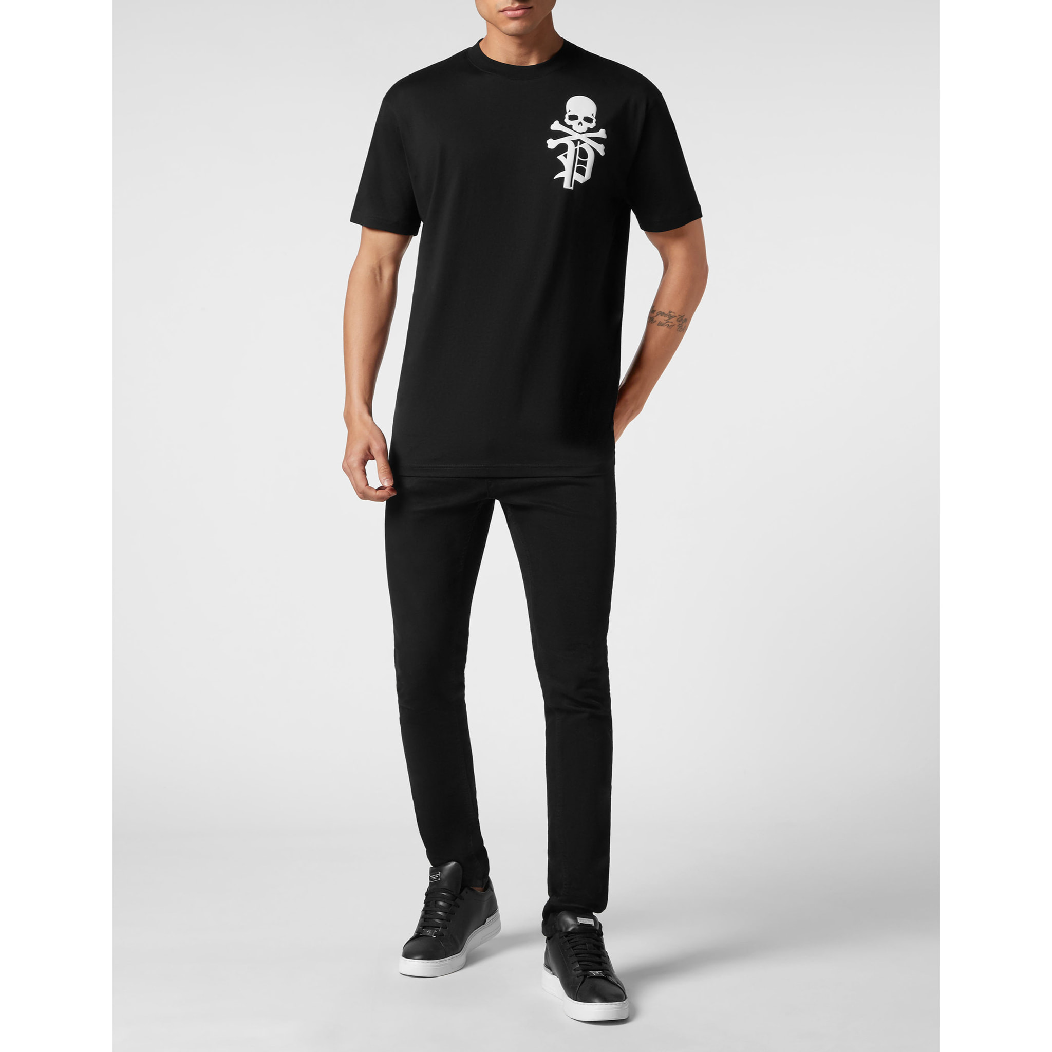 PHILIPP PLEIN T-Shirt Round Neck SKULL&BONES