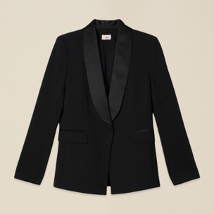 Oltre - Blazer in tessuto crêpe - Nero