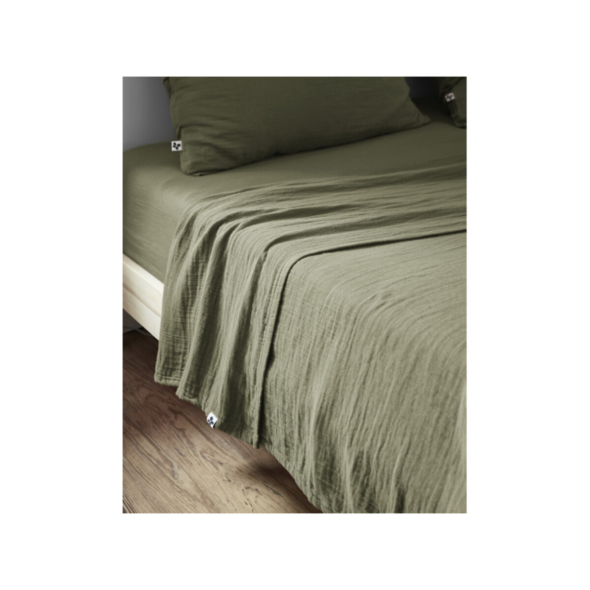 Drap plat en gaze de coton 240 x 300 cm - 11 coloris - GAIA