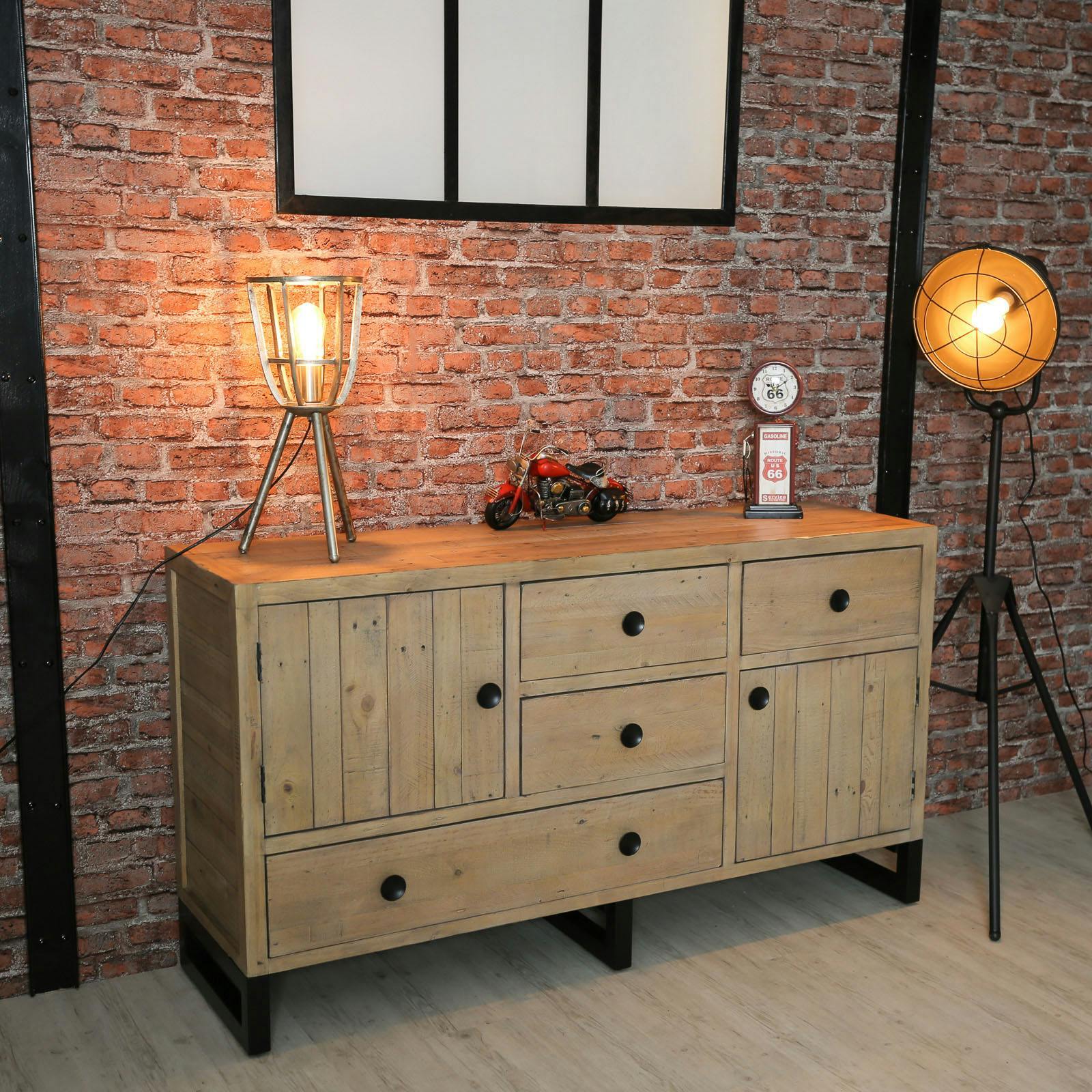 Buffet 152 cm bois recyclé AUCKLAND