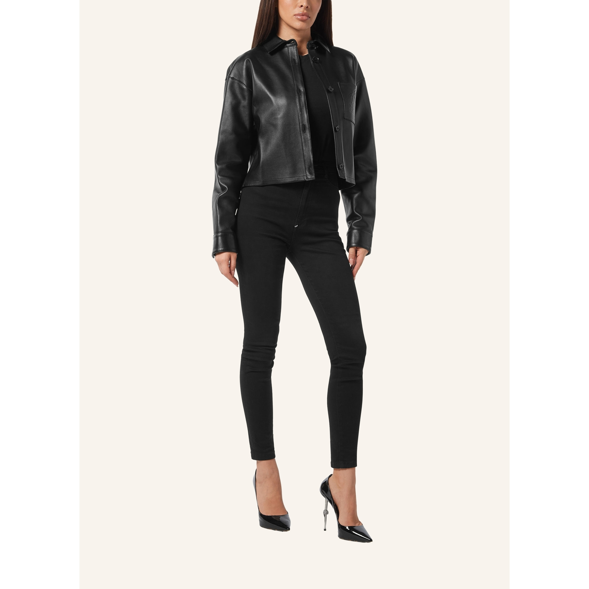 PHILIPP PLEIN Leather Shirt SIGNATURE