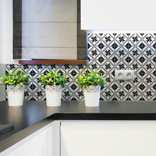 Stickers muraux - Sticker Mural Carrelage adhésif Cuisine Salle de Bain - 30 STICKERS CARRELAGES AZULEJOS LUCIDA