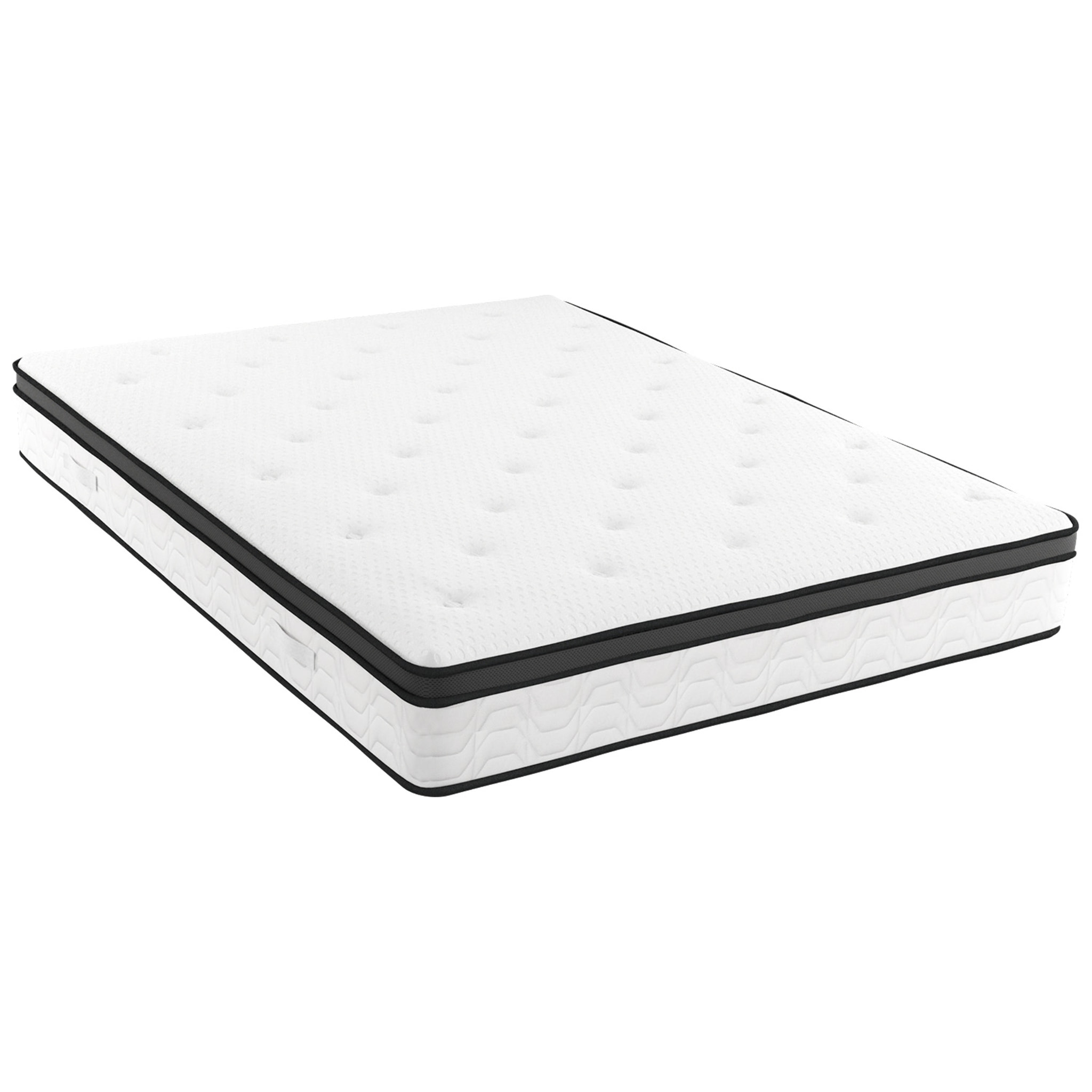 Materasso Matrimoniale Ibrido Con 240 Molle Insacchettate per M² E Memory Foam 5 Zone di Comfort Double Sided Rigidità H3/H4 Medio Rigido