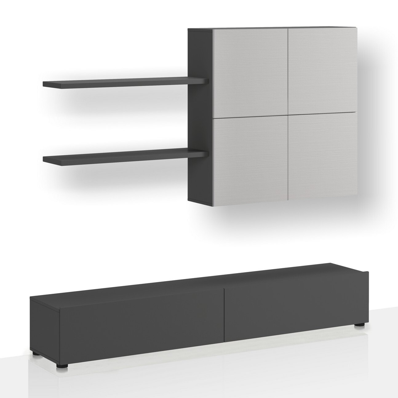 Oresteluchetta Parete soggiorno CARDIFF GRAPHITE LARICE