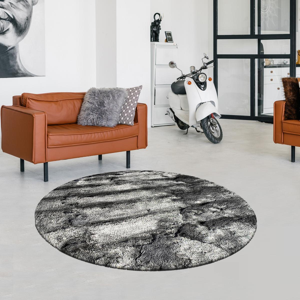 Tapis shaggy fait main motif uni MOODIL