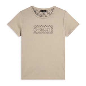 T-shirt con logo e grafica geometrica