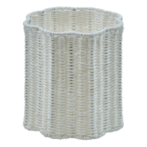 Lot de 3 paniers de rangement Fleur de rose blanc