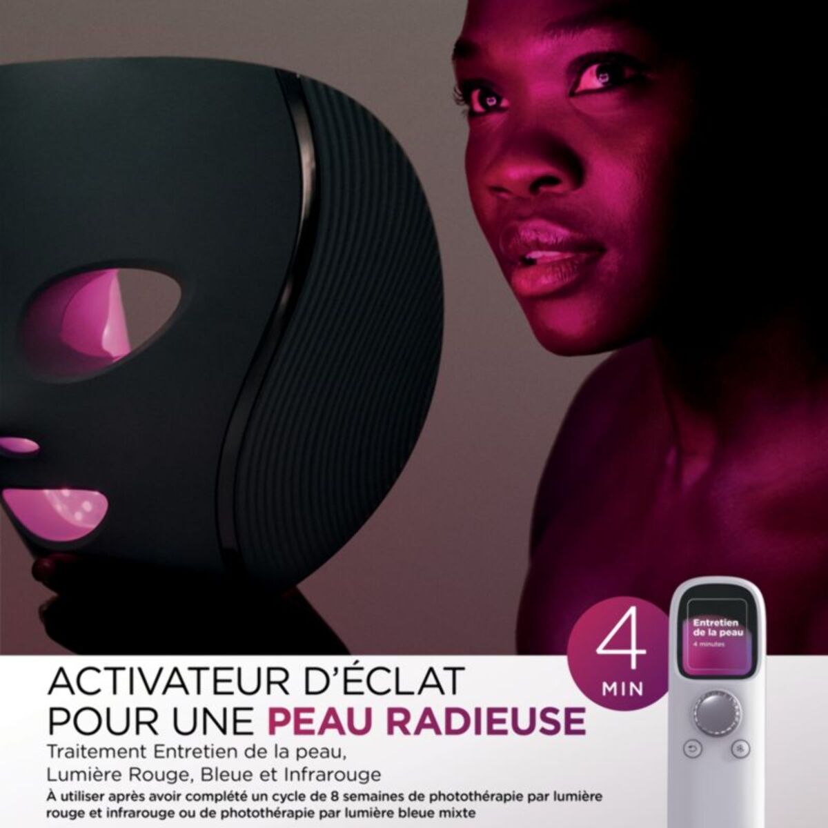 Masque LED SHARK CryoGlow avec rafraîchissement du contour des yeux Lilas