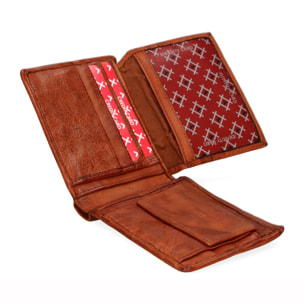 Portafoglio da uomo in vera pelle - Modello False - Casual - 12.0 x 9.0 x 2.0 cm
