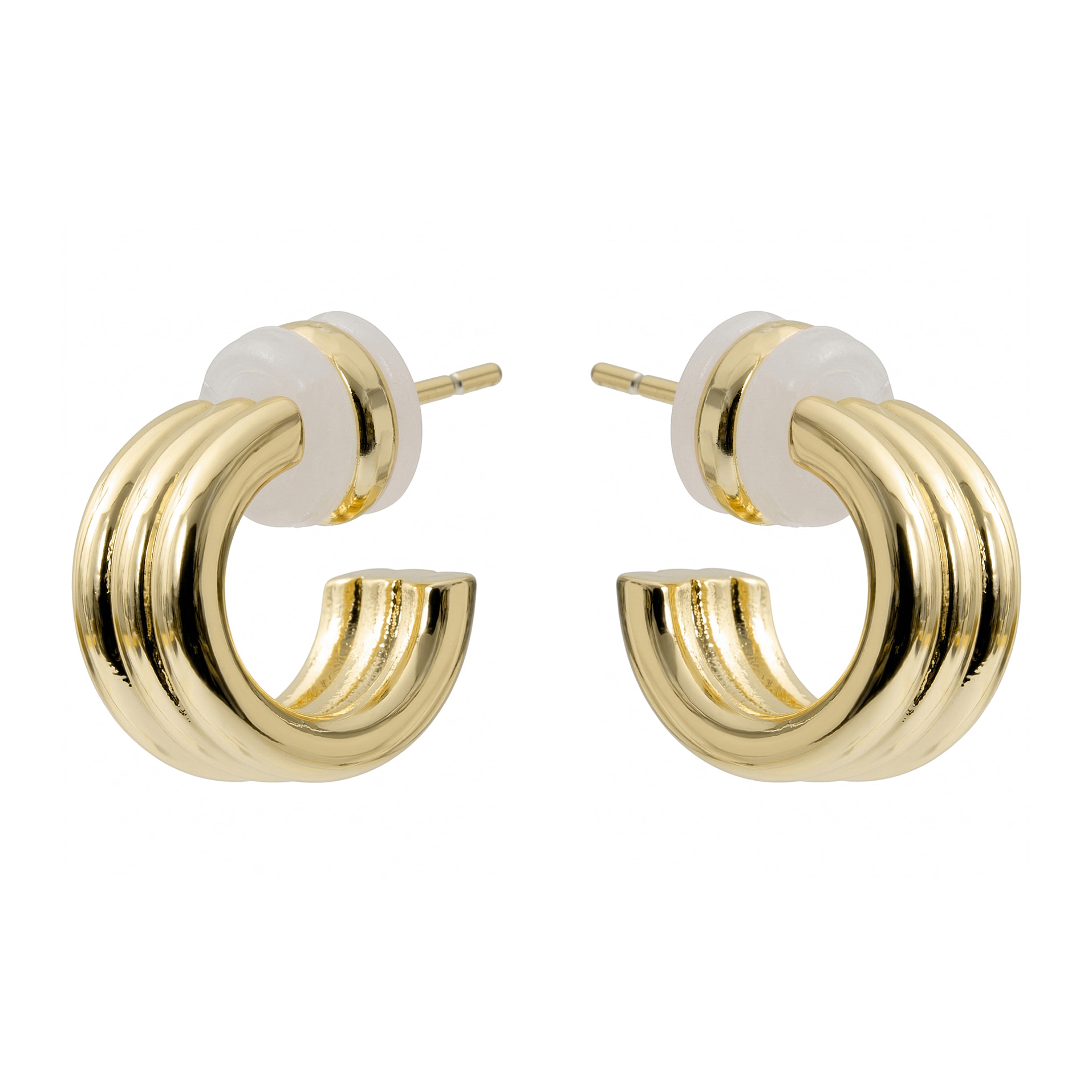 Pendientes Sungi acabado oro amarillo 18k