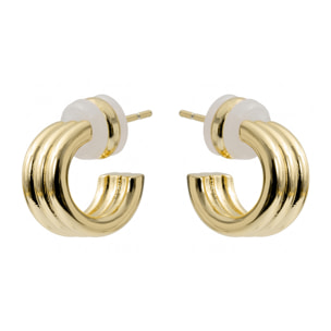 Pendientes Sungi acabado oro amarillo 18k