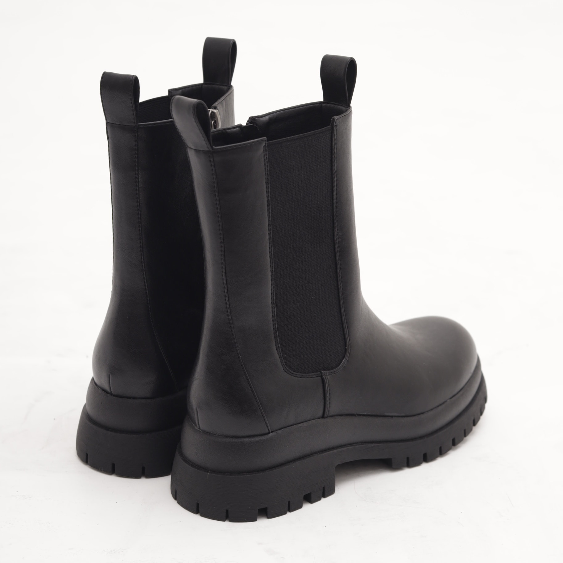 STIVALETTO ELASTICO E ZIP NERO