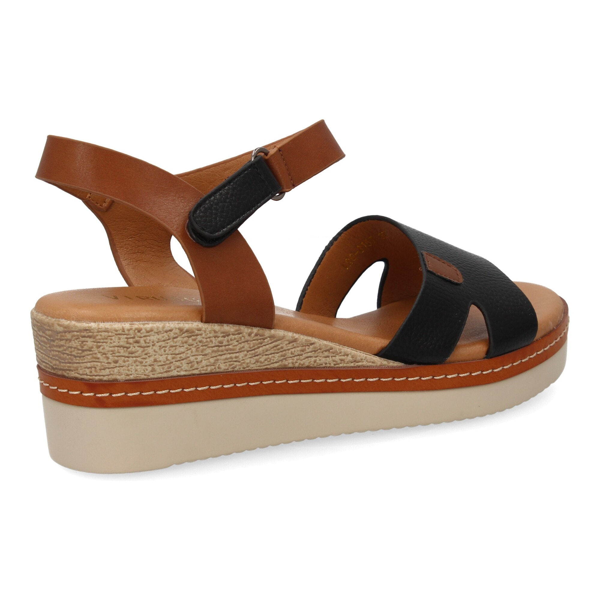 Sandalia cuña mujer elegante verano, cierre autoaderente.