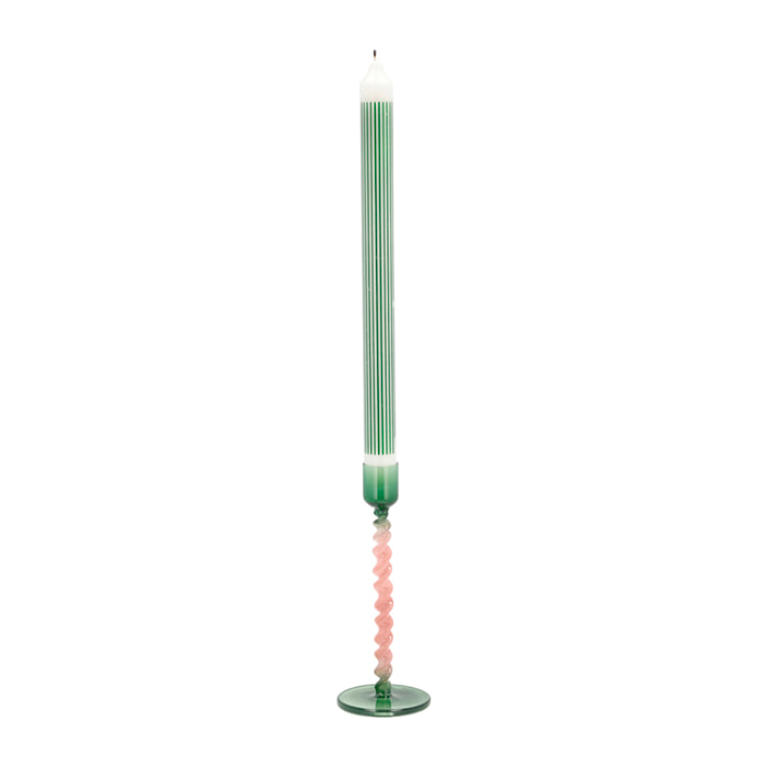 Bougeoir en verre Vivid