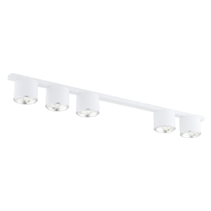 Faretto da soffitto Nano in acciaio bianco opaco