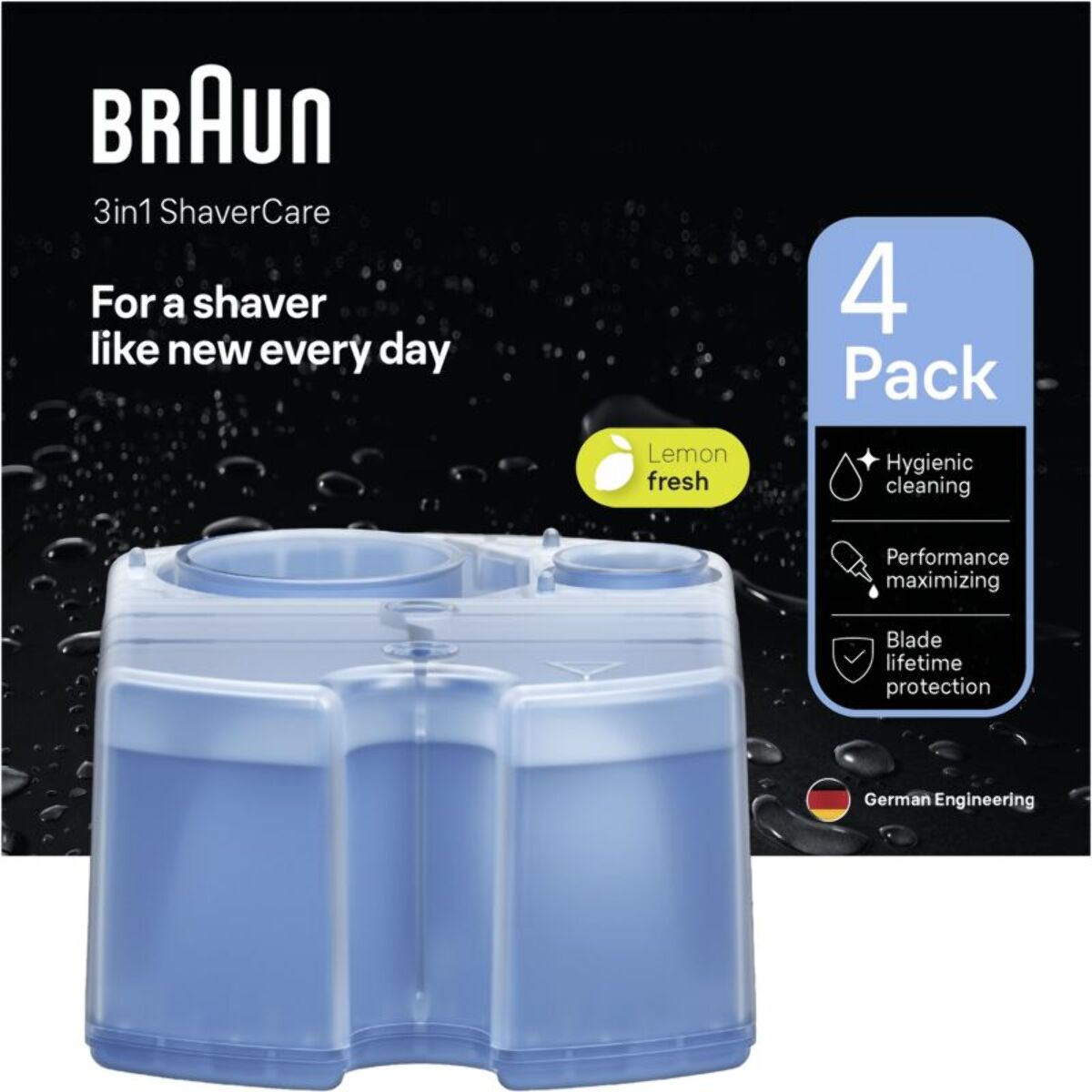 Cartouche nettoyante BRAUN CCR4 ShaverCare 3-en-1