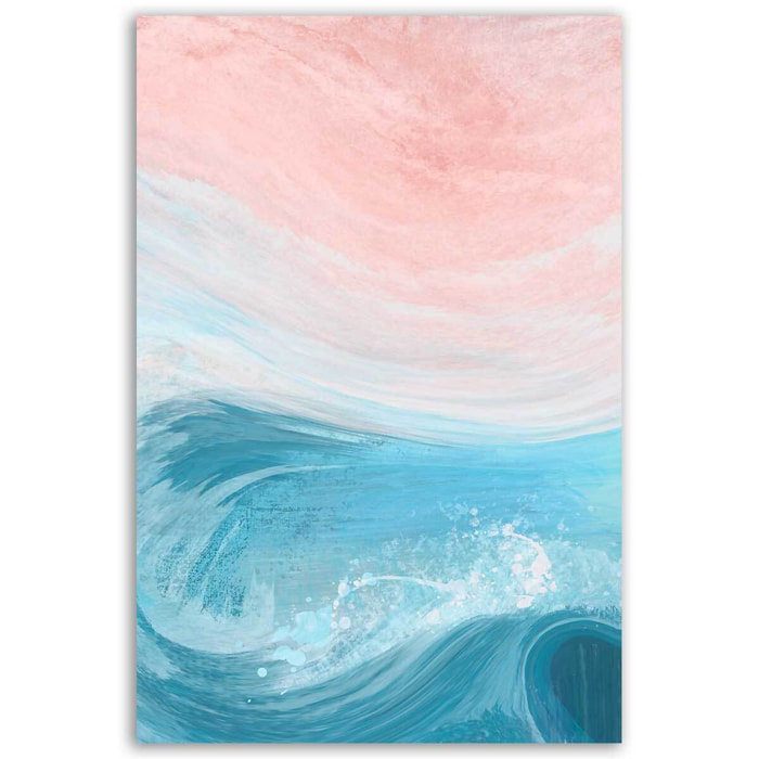Tableau vague pastel apaisant Toile imprimée