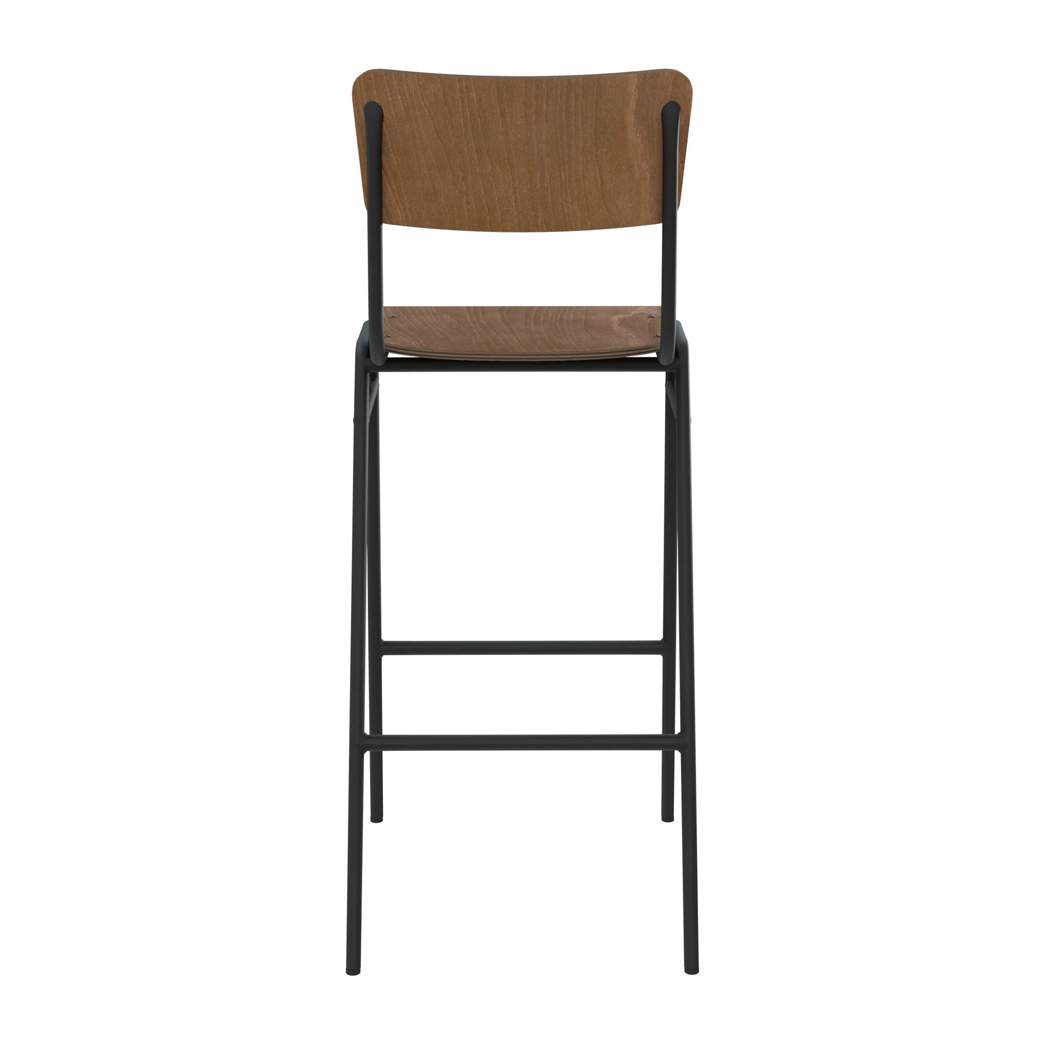 Lot de 2 chaises de bar 75 cm en bois - Clem