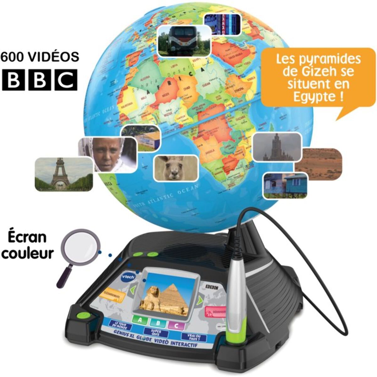 Globe terrestre VTECH Genius XL - Globe vidéo interactif