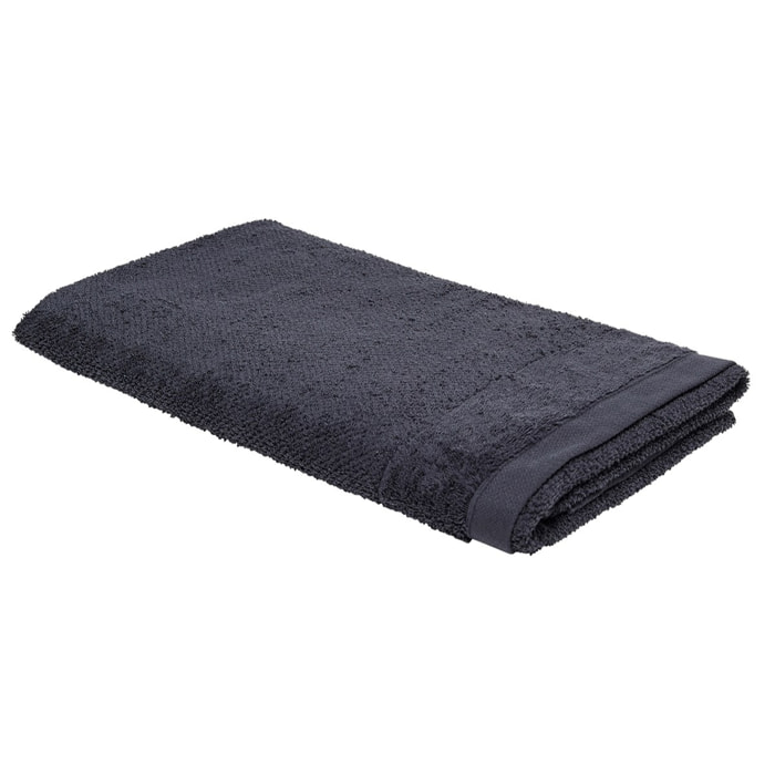 Maxi drap de bain uni BIO ORGANIC gris anthracite