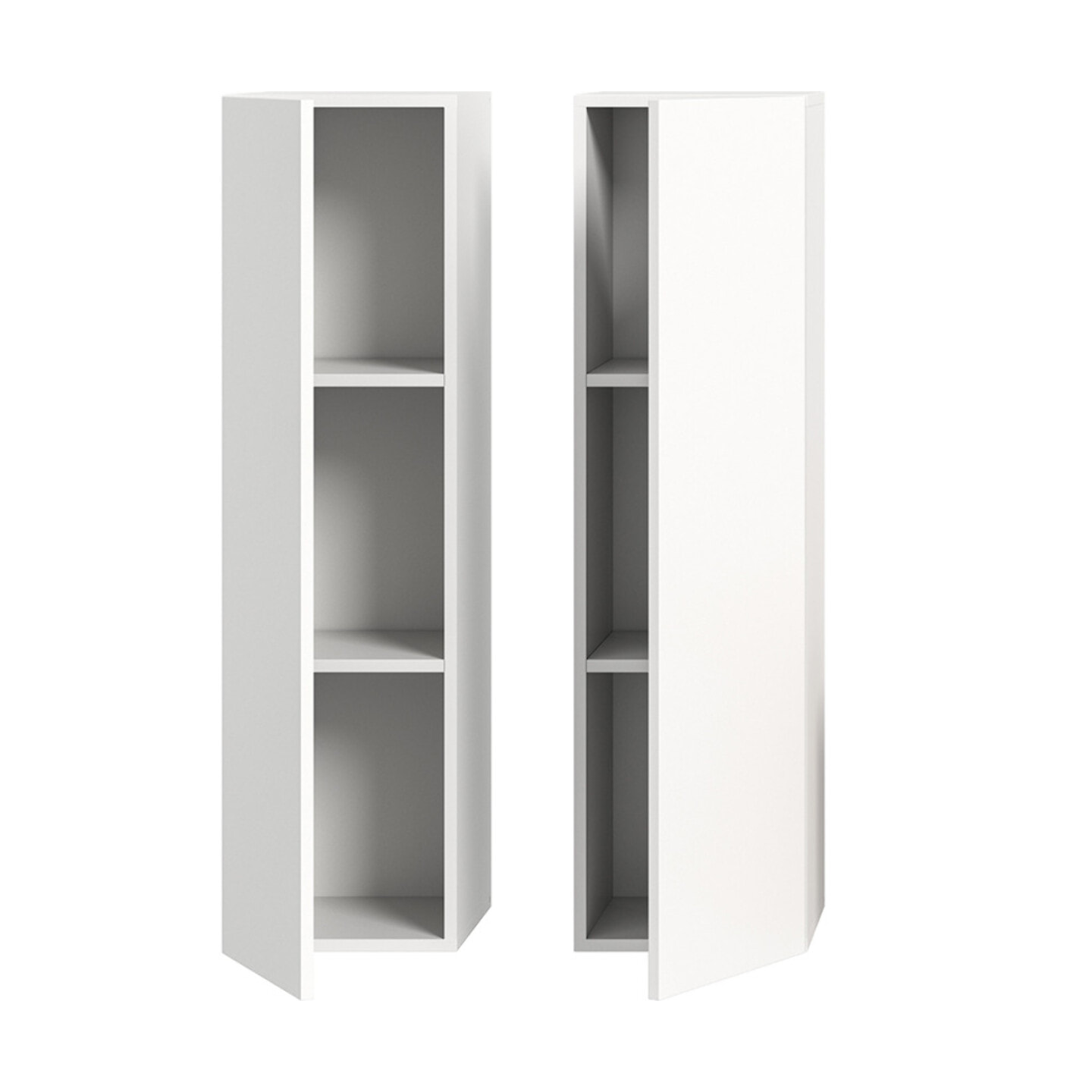 Ethan – 2 armoires murales – blanc - 110 cm - Bois / Blanc