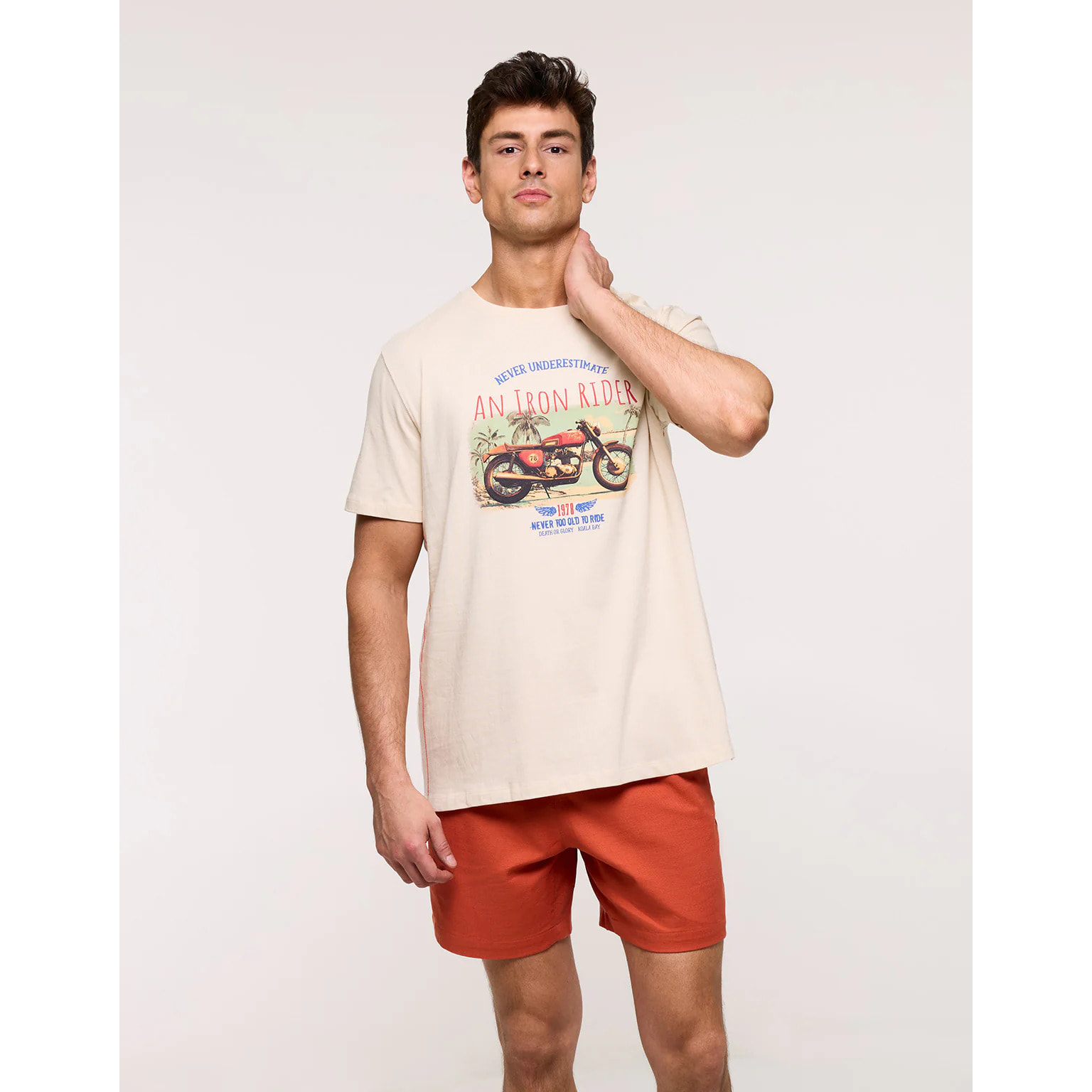 Camiseta Manga Corta Beige - Hunnam