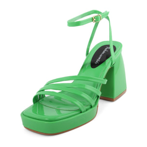 Sandali Donna colore Verde-Altezza tacco:10cm