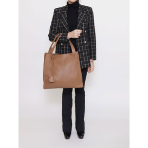 Borsa a spalla da donna - Modello Aelia - Vera pelle - 40.0 x 36.0 x 12.0 cm