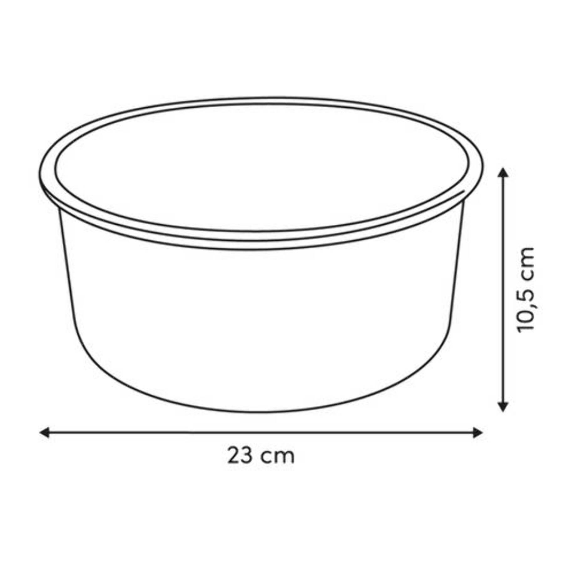 Moule rond bords hauts Essentiels D.23cm gris