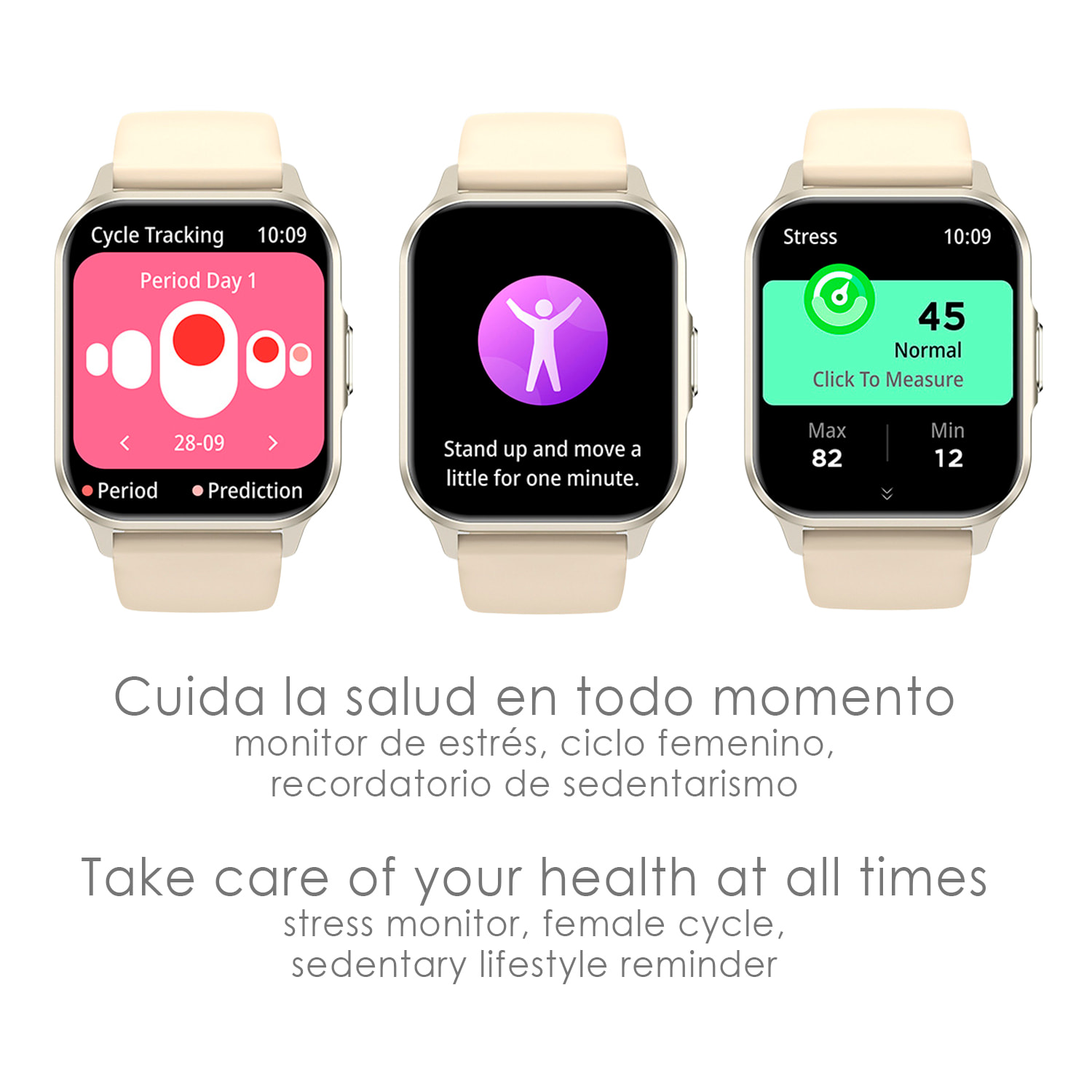 Smartwatch ZW36 con notificaciones de Apps, varios modos deportivos. Monitor de tensión y oxígeno, termómetro.