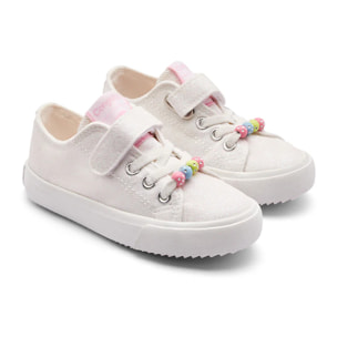 Zapatillas Bajas Niños Velcro Estampado Cuentas