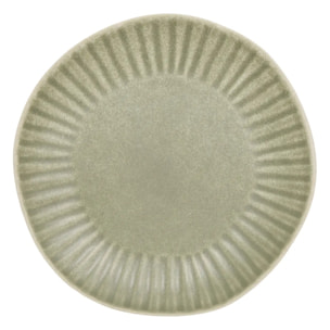 Lot de 4 Assiette dessert Nyero ronde D.21cm vert
