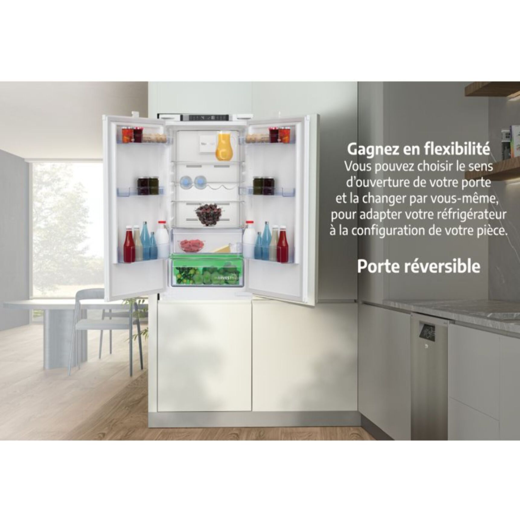 Réfrigérateur combiné encastrable BEKO BCNA306E5SN