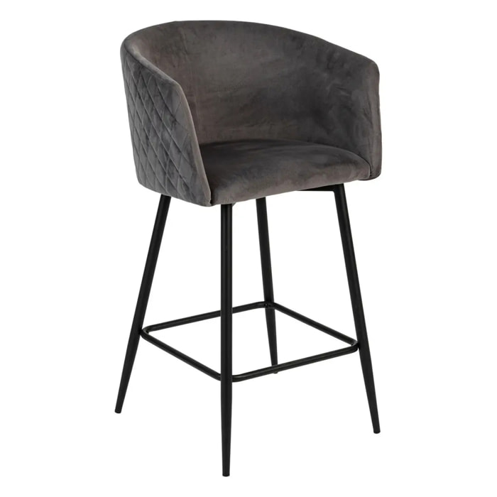 Fauteuil de bar Marlo gris