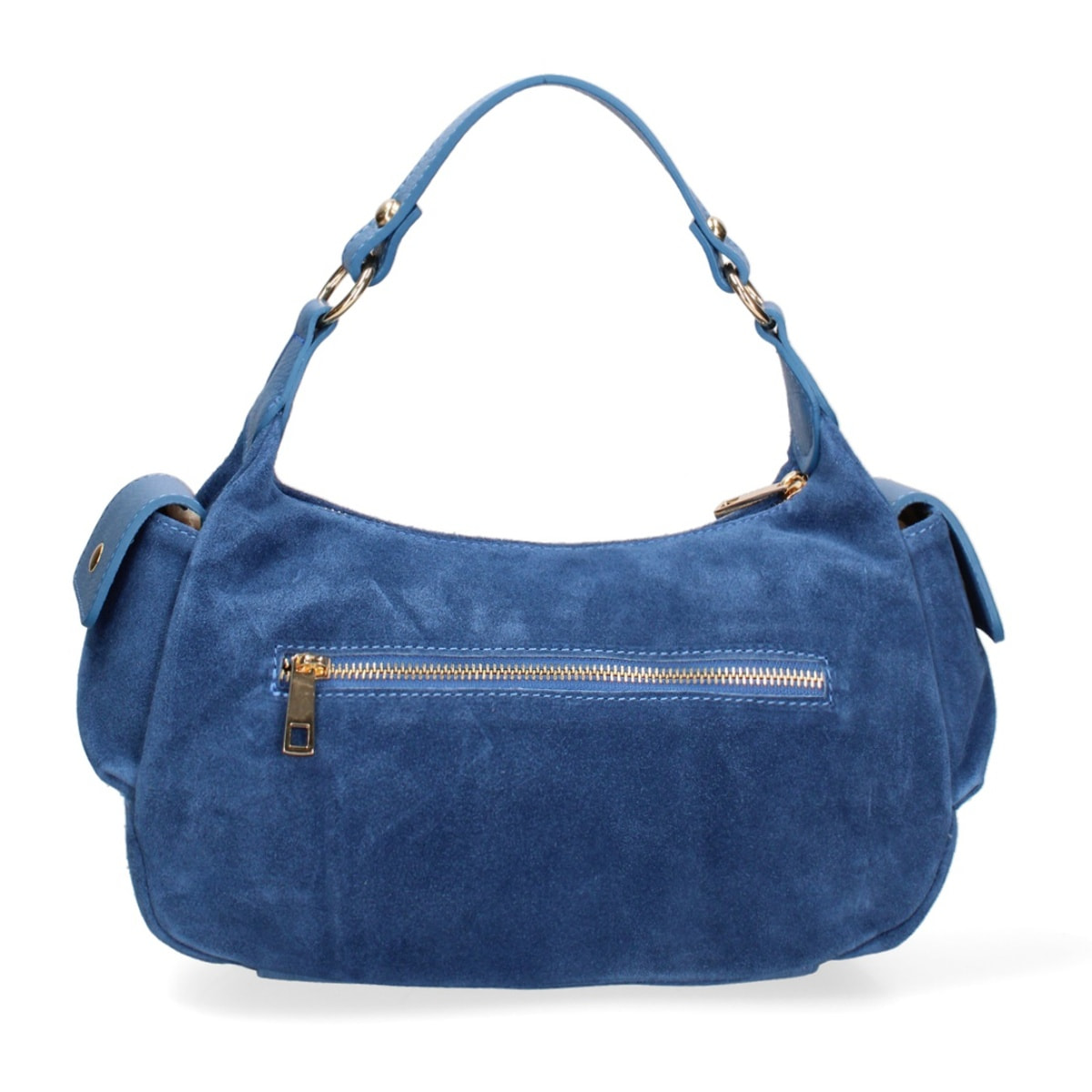 Borsa a spalla da donna Made in Italy - Modello Ardena - Pelle scamosciata - 30.0 x 17.0 x 12.0 cm