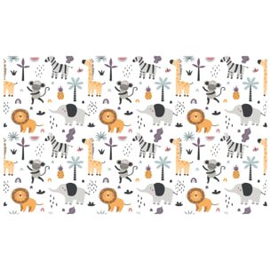 Rouleau revêtement adhésif vinyle au mètre - Sticker lavable Cuisine Meuble Armoire Porte - ANIMAUX DES ÎLES TROPICALES