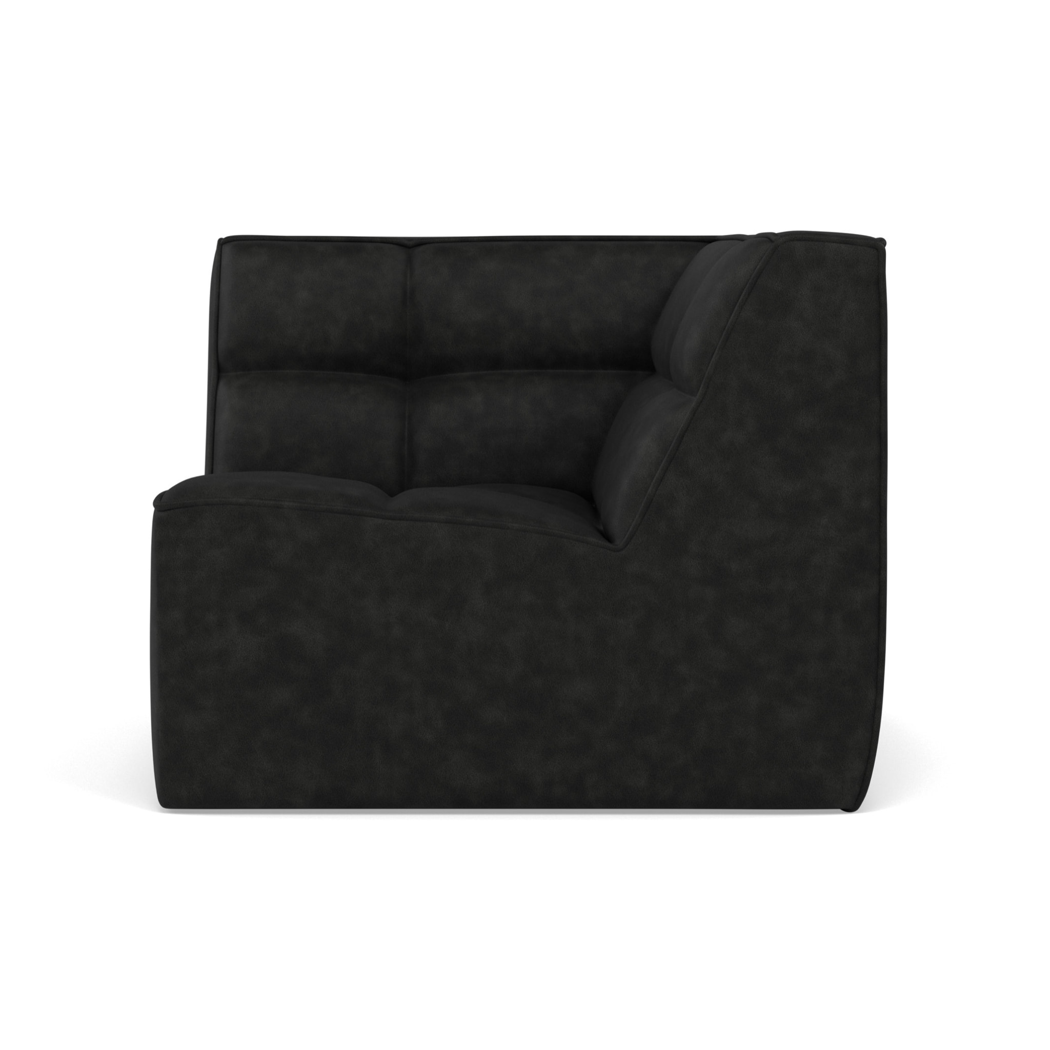 Alya - module d'angle en simili - Noir